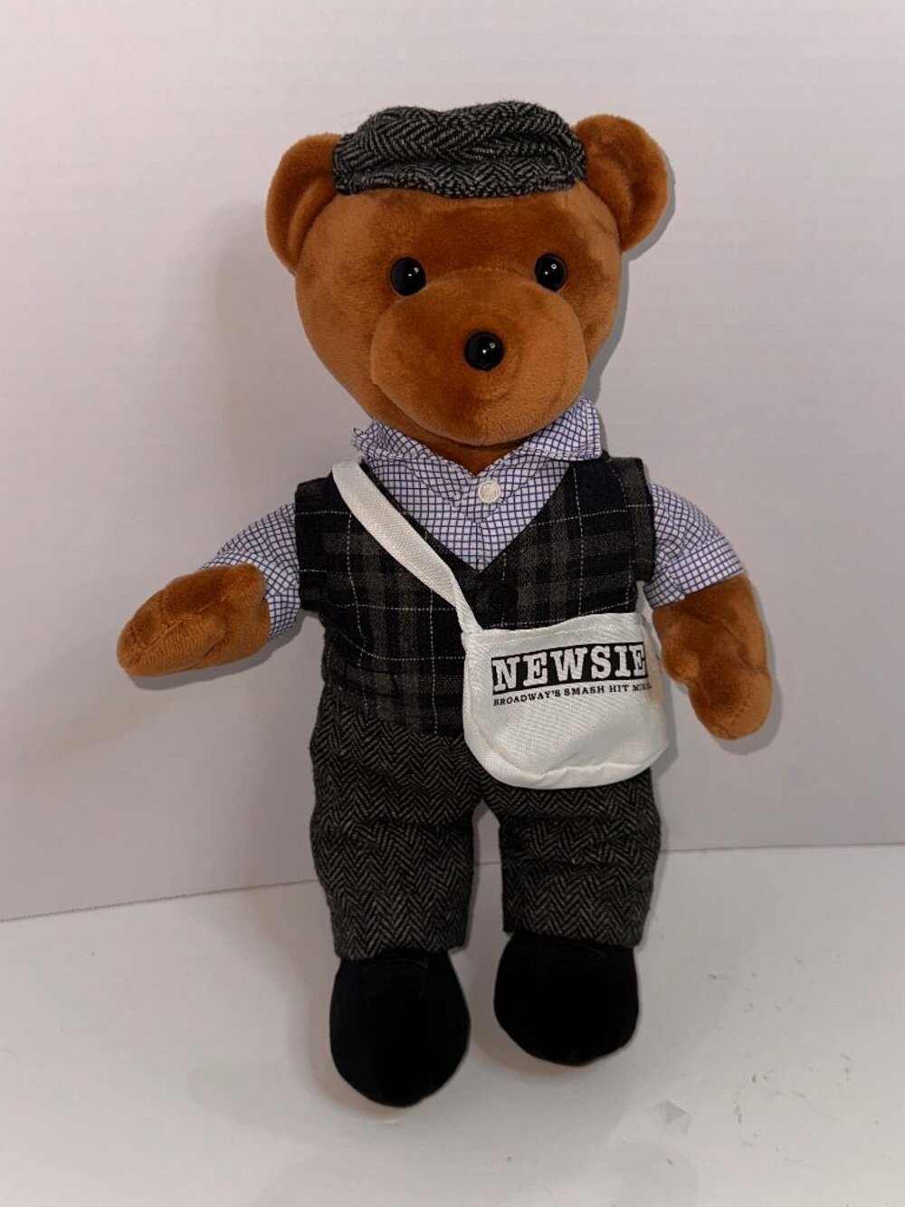 Disney Newsies Broadway Musical 15” Bear Plush Stuffed Toy Newsboy Outfit